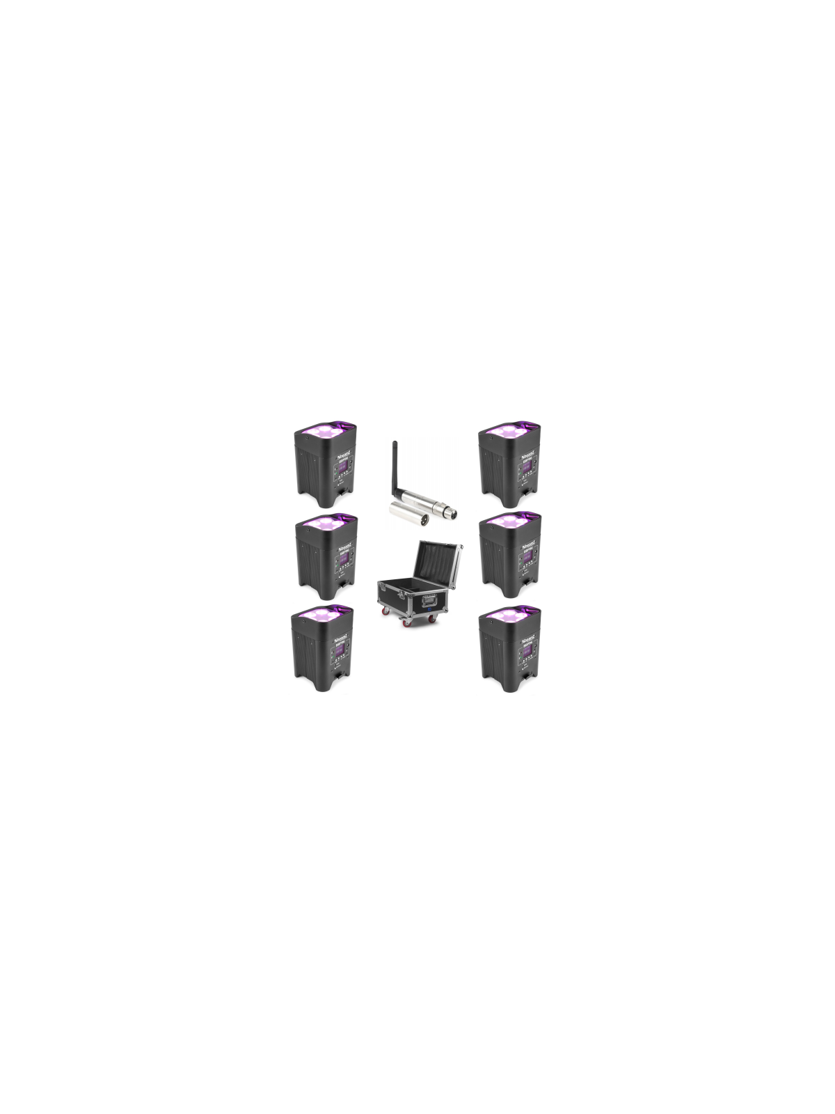 Location Pack 6 Projecteurs 6x12W Accu HF