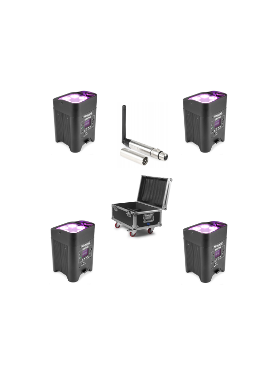 Location Pack 4 Projecteurs 6x12W Accu HF