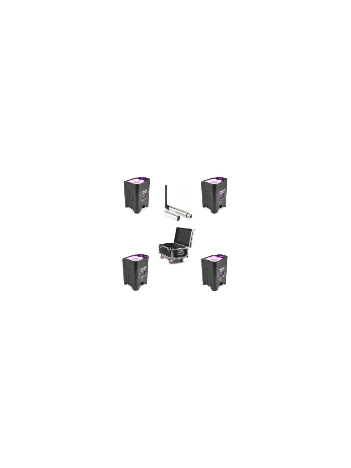 Location Pack 4 Projecteurs 6x12W Accu HF