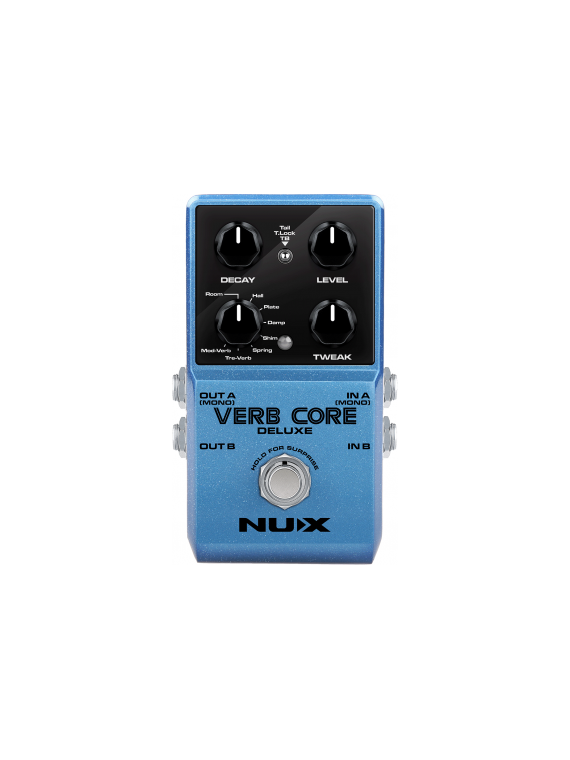 NUX - VERBCORE-DLX Effet Reverb
Pédale Amplis effets Reverb / Numérique reverb - 8 modes