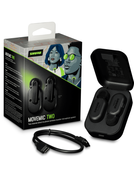 SHURE MV-TWO-Z6
Emetteur - 2 Micros cravate sans fil nomade