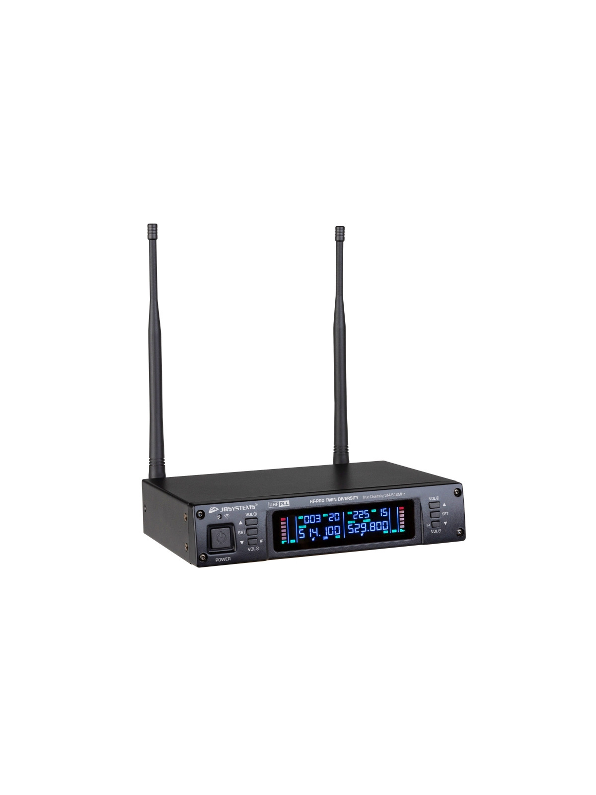 Double récepteur sans fil Jb Systems HF-PRO TWIN DIVERSITY
à utiliser avec le HF-PRO QUAD RECEIVER et le HF-PRO TWIN DIVERSITY
