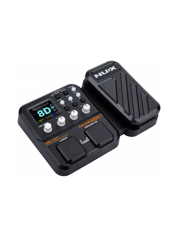NUX - MG101
Pédale d'effets Compact pour guitare 2 switchs, pédale d'expression