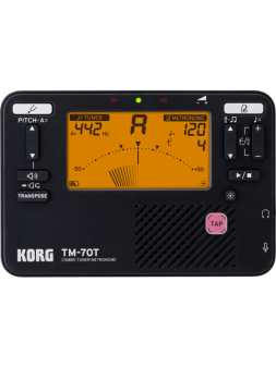 Korg - TM-70C-BK + micro pince CM400
ACCORDEUR/METRONOME TM-70C-BK NOIR