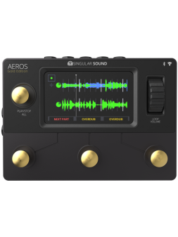 Pédale Guitare Looper Singular Sound - AEROS-GOLD
Looper 6 voies avec écran tactile - boutons Gold