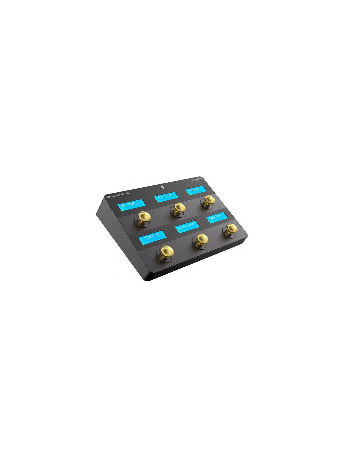 Pédalier Midi Singular Sound - MIDI-MAESTRO-GOLD
Pédalier Midi 6 switchs + 6 écrans