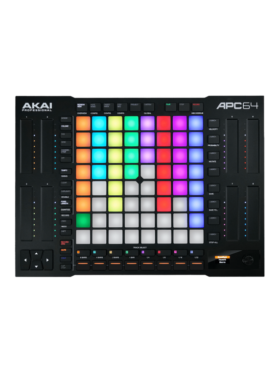 Contrôleur AKAI PROFESSIONAL - APC64
Pour Ableton - Contrôleur Ableton 8x8 pads, 8 bandes tactiles, CV/Gate