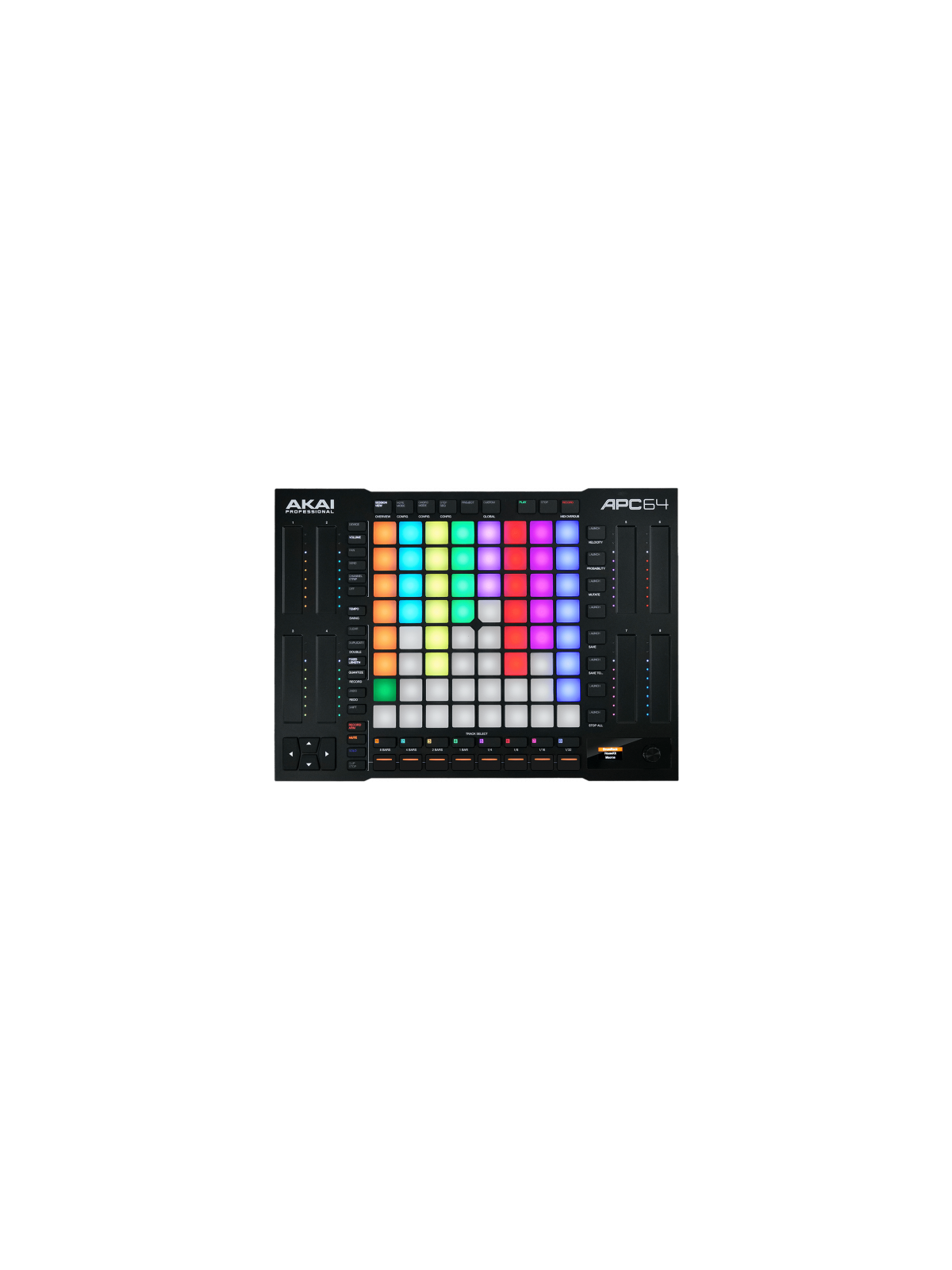 Contrôleur AKAI PROFESSIONAL - APC64
Pour Ableton - Contrôleur Ableton 8x8 pads, 8 bandes tactiles, CV/Gate