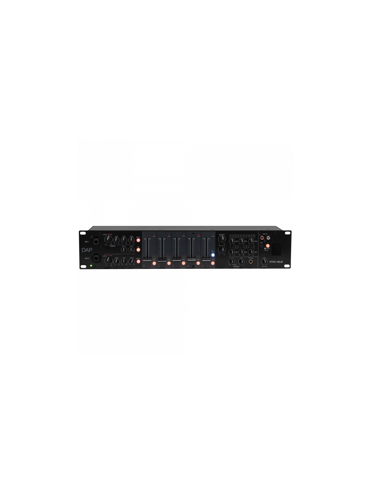 Dap Audio IMIX-6,2
Table de mixage fixe 7 canaux, 2U, BT