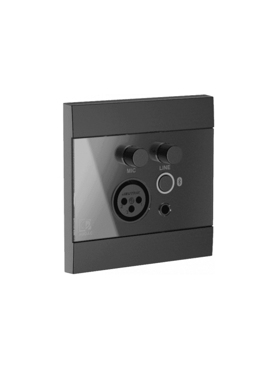 Audac WP225-B
Contrôleur/récepteur mural - mic/line/BT - noir