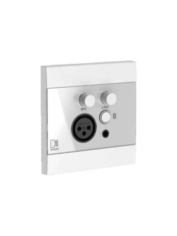 Audac WP225-W
Contrôleur/récepteur mural - mic/line/BT - blanc