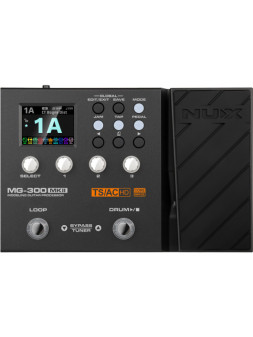 NUX - MG300-MK2
Compact 2 switchs, pédale d'expression
Multi-effets guitare compact