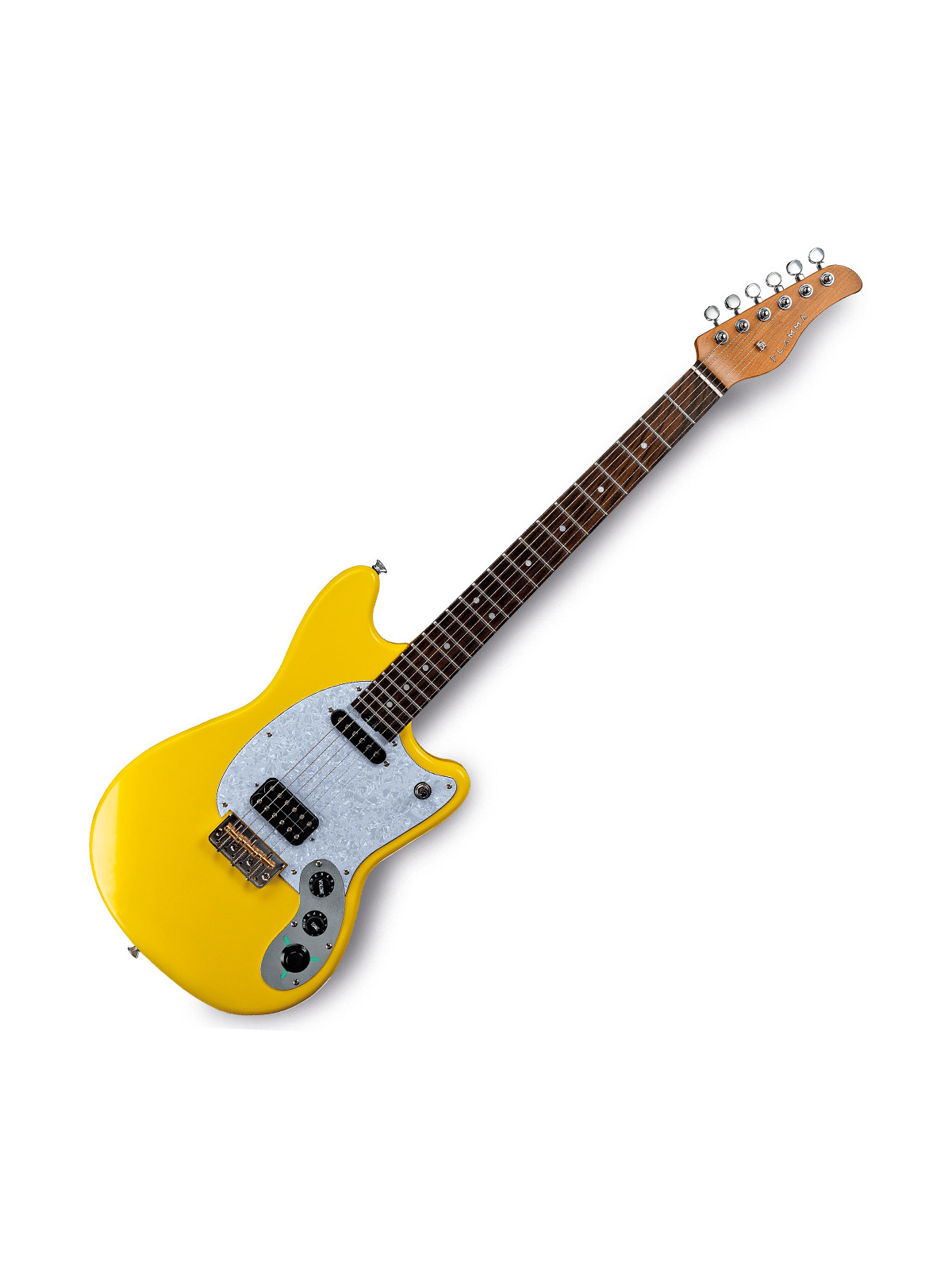 Guitare Electrique Flamma® E1000 Guitare DSP Cyber Yellow