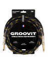 GROOVIT® Câble Tressé Noir/Or Blindé D/D 3m