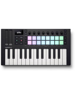 Clavier Maître Novation - LAUNCHKEY-MN25-MK4
25 mini-touches, 16 pads, 8 encodeurs, écran OLED