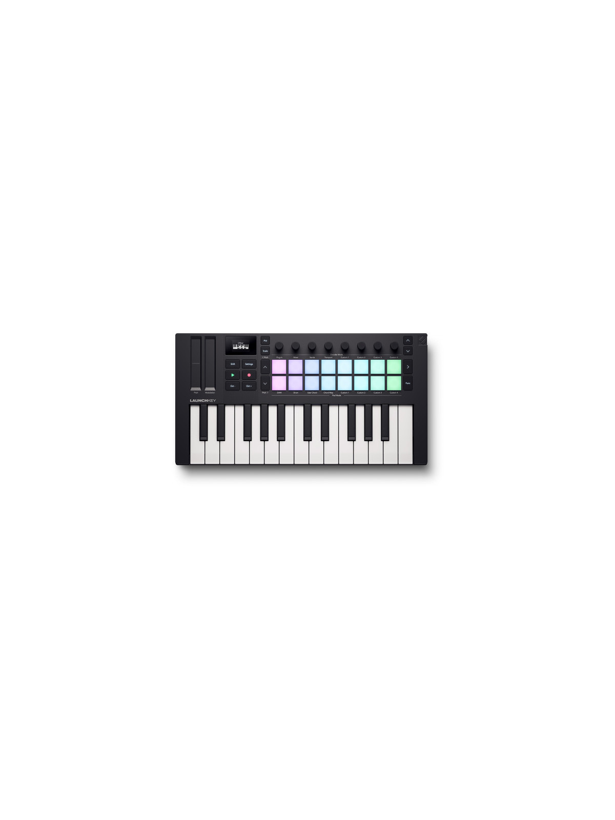 Clavier Maître Novation - LAUNCHKEY-MN25-MK4
25 mini-touches, 16 pads, 8 encodeurs, écran OLED