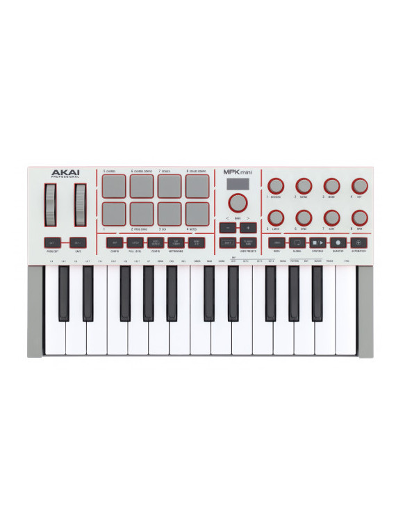 Clavier maitre Akai Pro - MPKMINI4-W blanc
Mini touches - 25 touches, 8 pads, 8 encodeurs