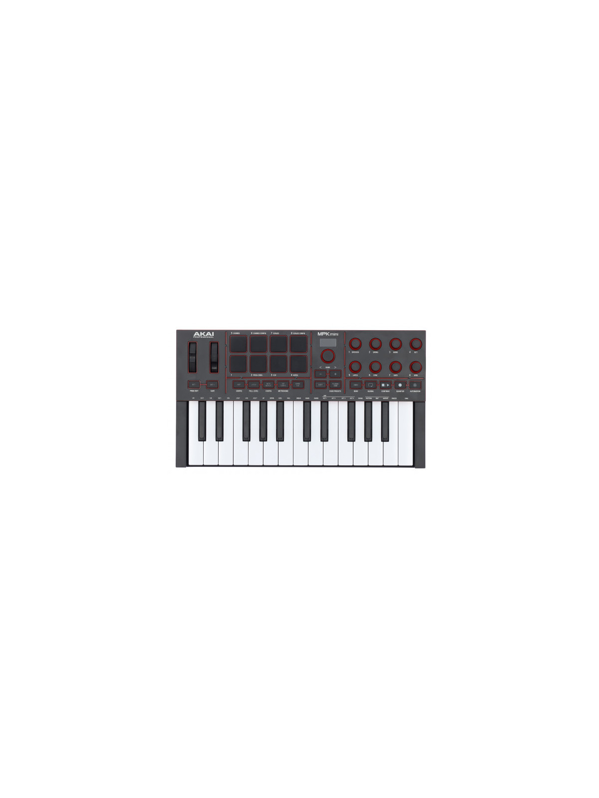 Clavier maitre Akai Pro - MPKMINI4-B noir
Mini touches - 25 touches, 8 pads, 8 encodeurs