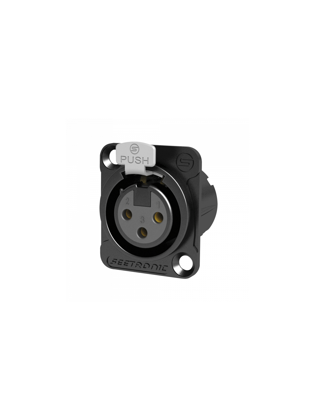 Châssis XLR 3P, femelle Série D Contact or