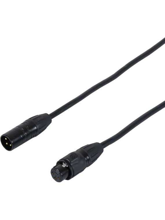 Cordon XLR M/F 5m HQ Pro IP65 Contact Or Seetronic Noir