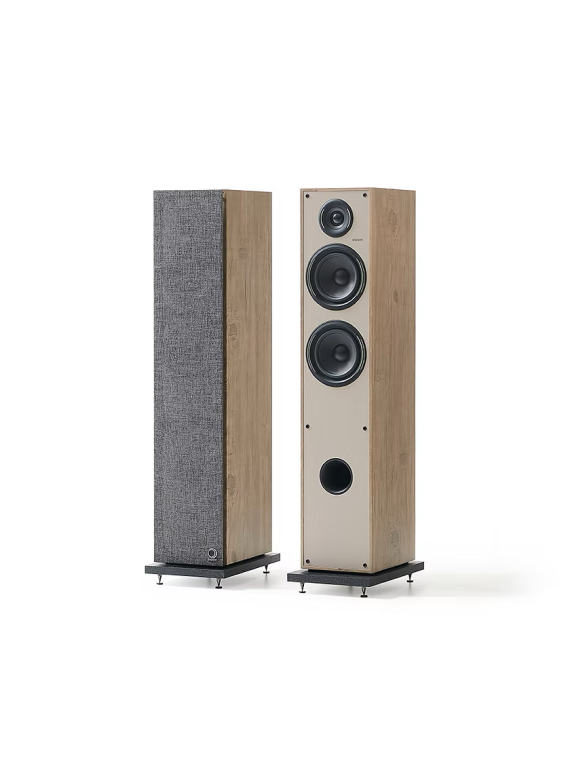 Enceinte Colonne HORUS 11F Bois Clair / beige (la paire)