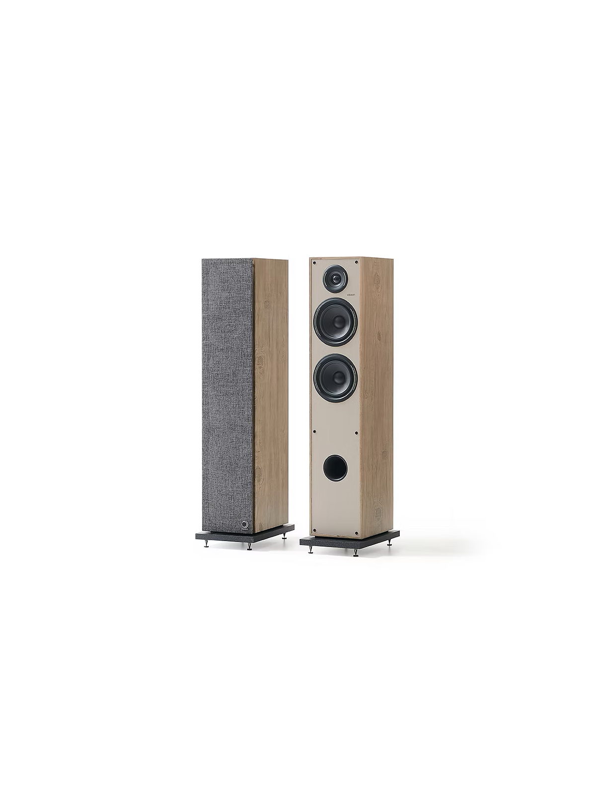 Enceinte Colonne HORUS 11F Bois Clair / beige (la paire)