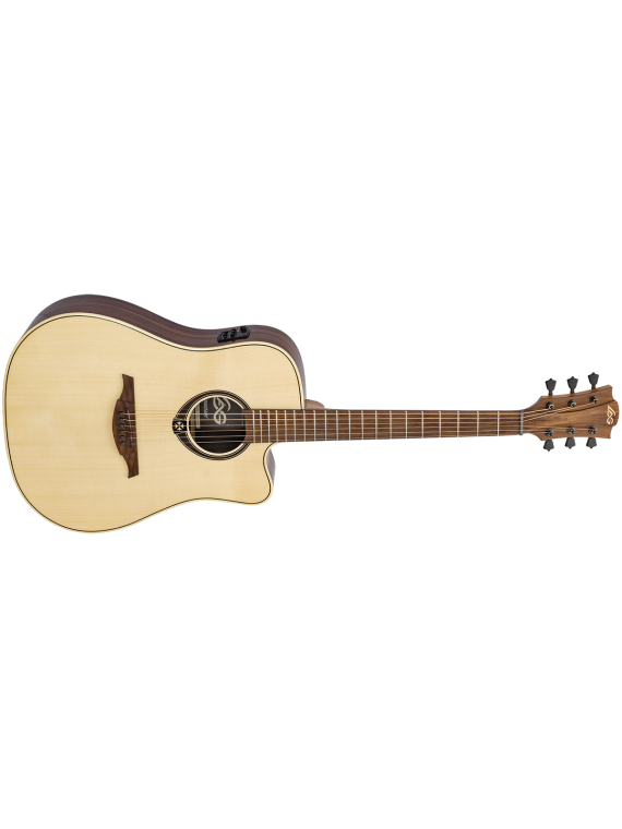 Guitare Electro-Acoustique Lâg - T218DCE
Dreadnought Pan-Coupé Électro