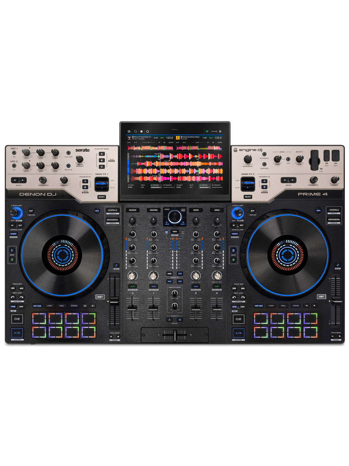 Contrôleur Autonome Denon DJ - PRIME4-G2
4 voies, Stems, pads MPCe, écran 10.1"